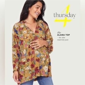 Hatch Maternity Alana Floral Long Sleeve Top Size 0 XS